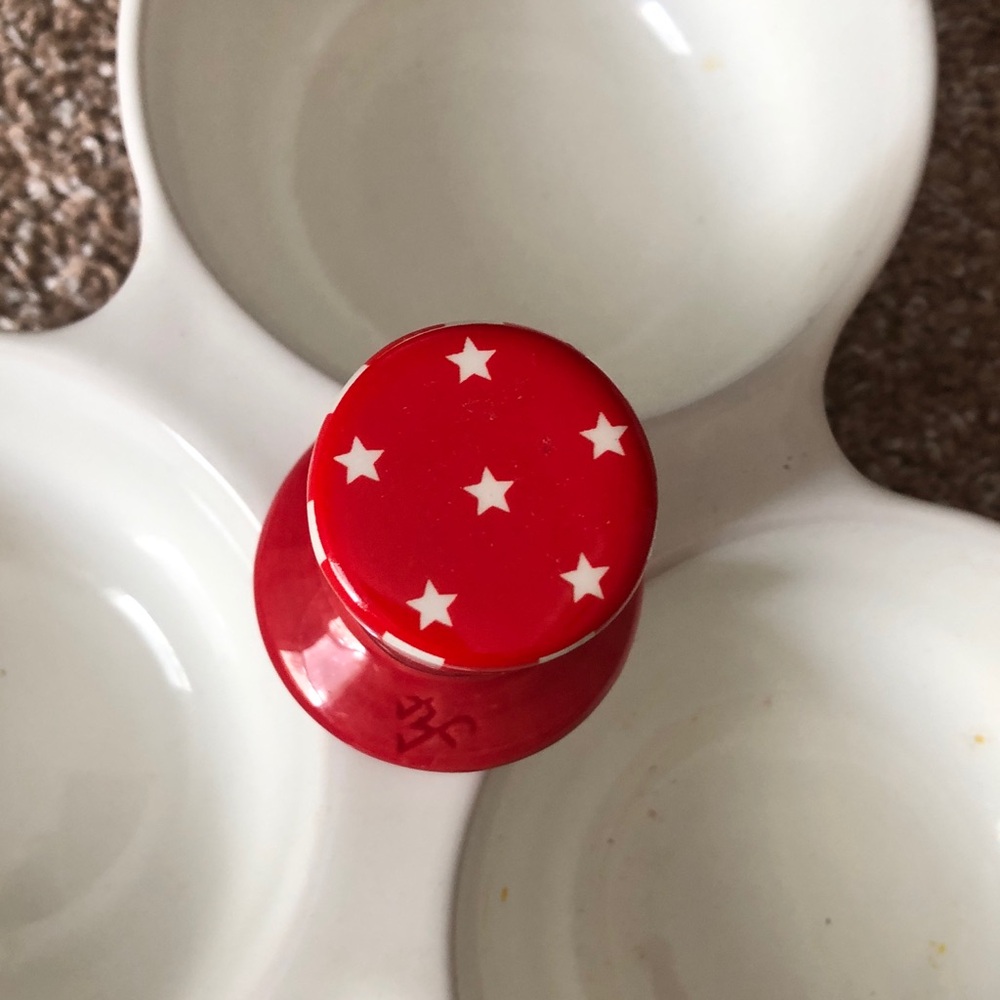 Nora Fleming Uncle Sam hat patriotic red white blue ceramic attachment - Picture 3 of 6